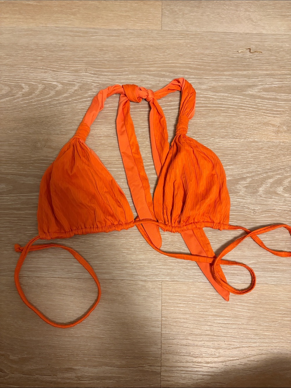 Monday Swimwear Orange Triangle Bikini Top